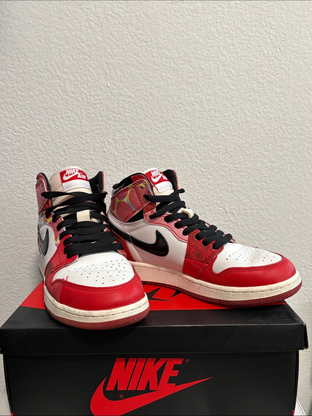 Nike Kids Red, White and Black High-Top Sneakers